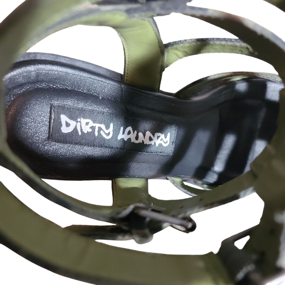 DIRTY LAUNDRY NWOT Fun Stuff Heeled Strappy Sandal In Camo Size 8.5 EUR 39 - Picture 10 of 13